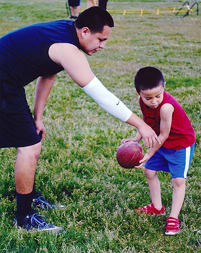 Scout football camp draws 18 participants