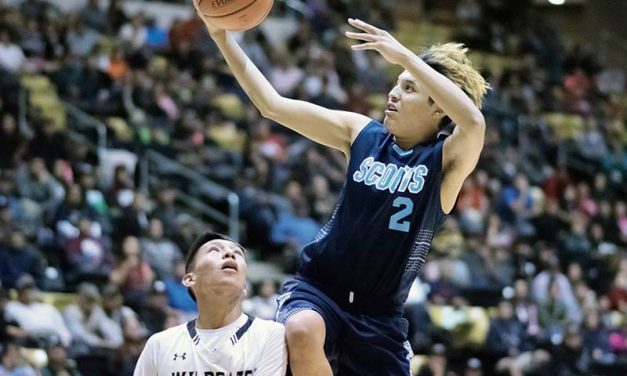 Chinle cruises past Window Rock, 74-32