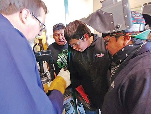 Tuba City senior learning, ready for welding school