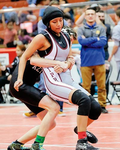 A girl on the mat