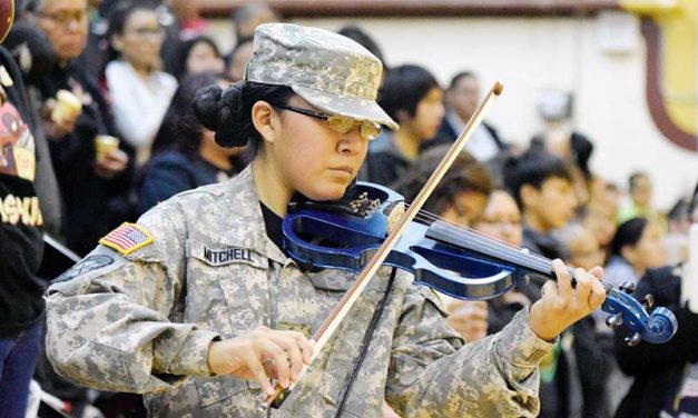Young violinist gets anthem gig