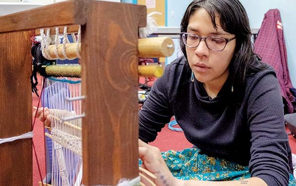 Working the wool