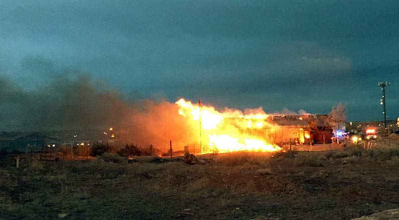 Fire destroys structure at Chinle’s Our Lady of Fatima parish