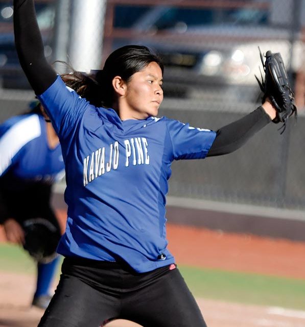 Young phenom showcasing softball skills for college coaches