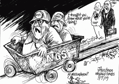 NTEC and NNC workers careen downhil in NGS coal cart. NNC guy says I thought you knew what you were doing.