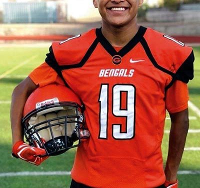 Native all-star football player backed by strong mom