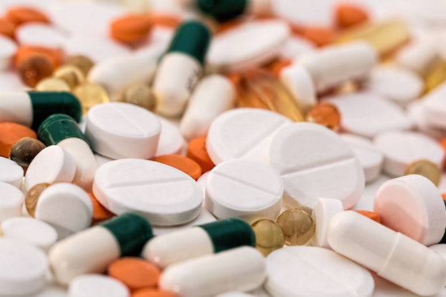 pills, drugs in a pile