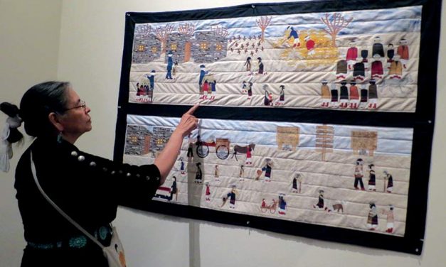 Fabric-ating stories:   Diné quilter lets her fingers do the talking