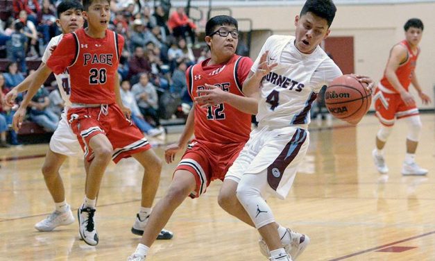 ‘Beast in the middle’:  With a 6-9 post, Page dominates on defense
