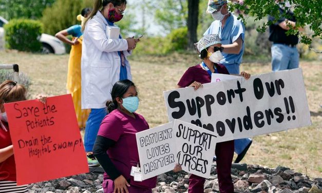Hospital staff protest, ask for CEO to step down