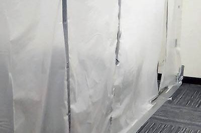 Worker forced to work in ‘plastic bubble’
