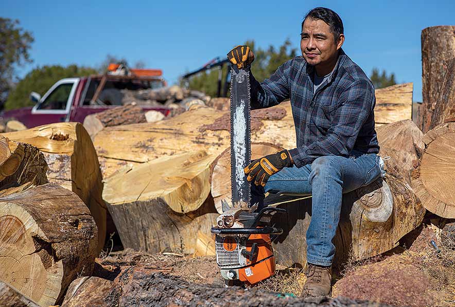 Firefighter turns to wood hauling during off-months