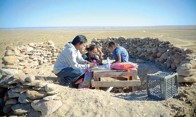 Hill becomes makeshift classroom for a Fish Point family