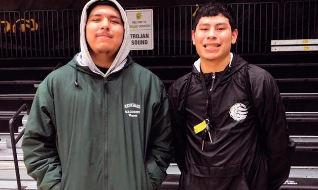 Meskwaki Warriors (with two Diné relatives) en route to Iowa Sub-State Finals