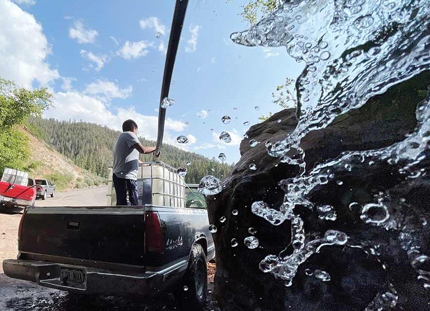 Artesian wells provide drinking water for families
