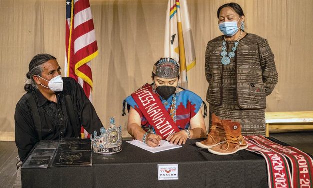 Preserving history: Miss Navajo donates items to museum