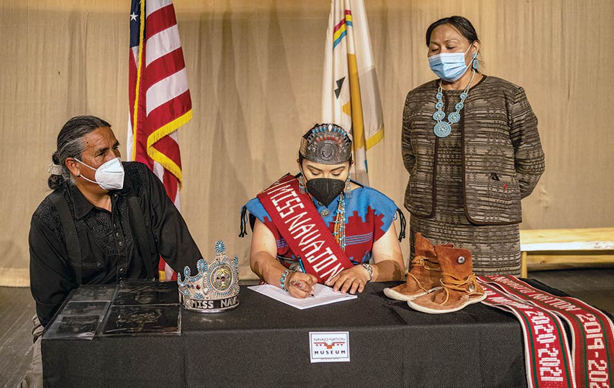 Preserving history: Miss Navajo donates items to museum