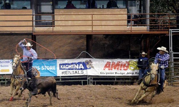 Local cowboys double-dip at Gallup Lions Club Rodeo
