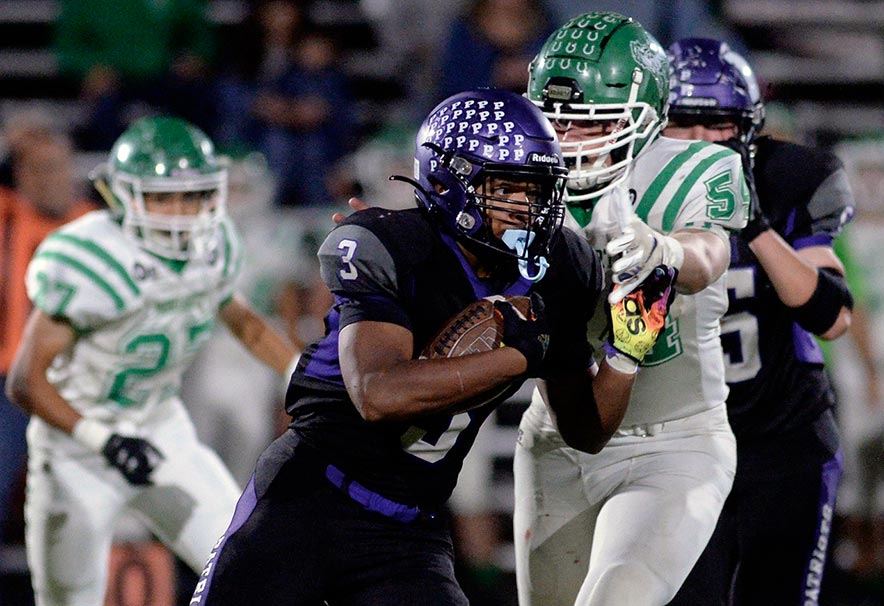 Miyamura rushes for 8 TDs in rout over Moriarty