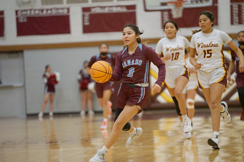 Winslow girls nail 17 treys in win over Ganado