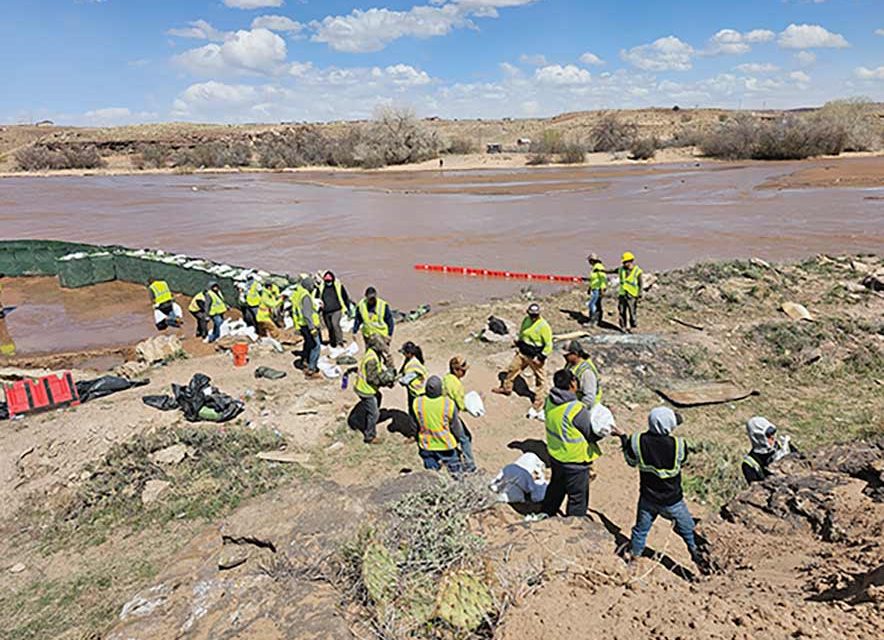Chinle flooding improves, but water continues to run