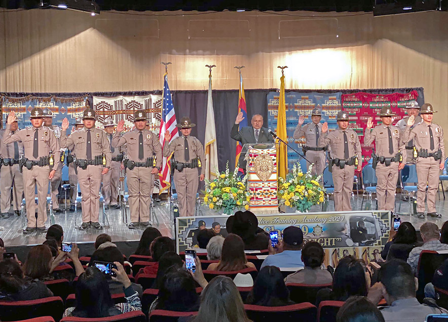 The ‘magnificent seven’, Class 59 graduates Navajo Police Training Academy