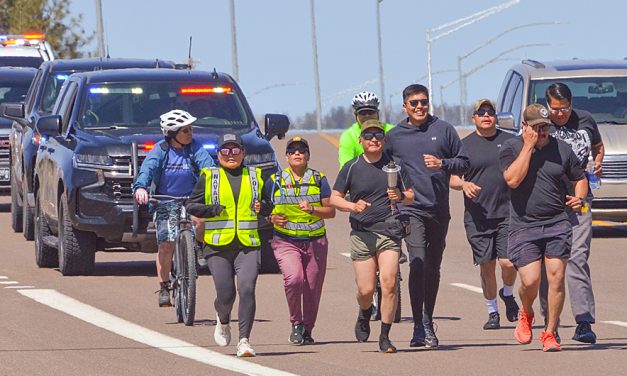 Navajo public safety runs torch for Special Olympics