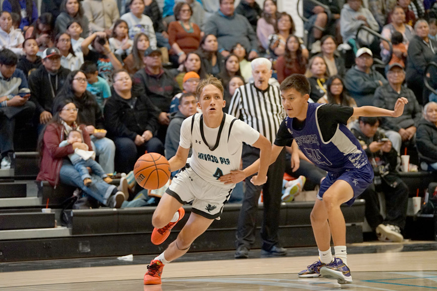 Navajo Prep boys still working out the kinks Eagles open the season <br>with 63-54 win over Miyamura