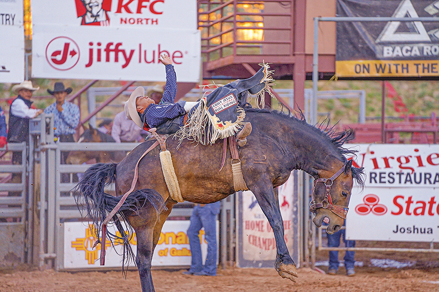 Tonalea bareback rider completes cycle at annual Lions Club Rodeo