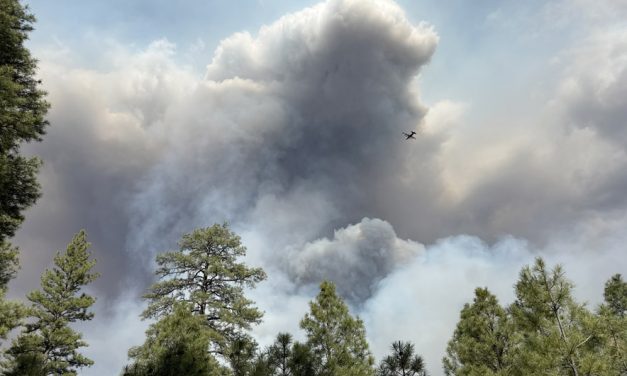 Smoke rises over St. Michaels as Oak Ridge Fire spreads