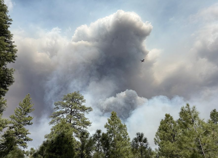 Smoke rises over St. Michaels as Oak Ridge Fire spreads