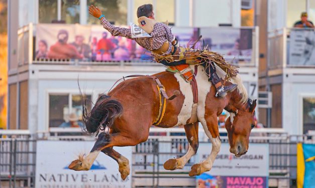 Navajo Nation Fair: Gilbert, Arizona cowgirl Danielle Lowman leads two events heading into short round